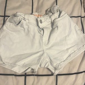 White Jean Shorts